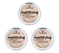 essence Mattifying Poudre compacte n° 11 beige pastel, pour peaux mixtes, sèches, impures, mate, végétalien, sans nanoparticules, 3 x 12 g