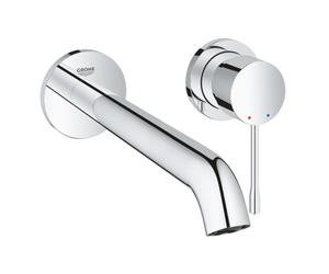 Essence Mitigeur lavabo monocommande montage mural, 2 trous taille L, Chrome (29193001)