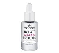 essence nail art express dry drops - Sèche-vernis transparent - Soin des ongles à la vitamine E et à l'huile d'amande - Séchage rapide - Cosmétiques vegan - 8 ml