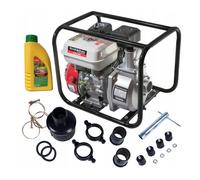 Essence Pompe à Eau 5,5PS de Jardin 4TAKT Poteur 2'' Centrifuge 600L / Min