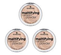ESSENCE Poudre Compacte n° 04 Perfect Beige - Teinte Moyenne - Pressée - Mat - Végétalien - Sans Nanoparticules - Lot de 3 x 12 g