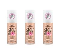 essence stay ALL DAY Fond de teint longue tenue 16 heures, maquillage, résistant aux frottements, waterproof, 30 Soft Sand, nude, matifiant, mat, vegan, lot de 3 (3 x 30 ml)