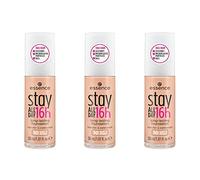 essence Stay ALL DAY - Lot de 3 fonds de teint longue tenue 16h - Résistant aux taches - Imperméable - N° 10 - Beige doux - Nude - Longue durée - Mat - Végétalien - Sans huile - Imperméable - 3 x 30