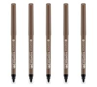 essence SUPERLAST 24h eyebrow pomade pencil waterproof, crayon à sourcils, 20, brun, sans nanoparticules, lot de 5 (5x0,31 g)