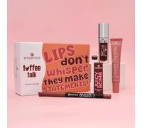 essence toffee talk brown lip set 01 Pout Au Chocolat, coffret avec crayon à lèvres, huile, baume & soin pour des lèvres brunes mates à brillantes