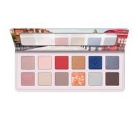 essence Welcome to London Palette de fards à paupières multicolore, 12 couleurs, métallisé, mat, végétalien, sans particules de microplastique, sans nanoparticules, sans parfum, 1 paquet (13,2 g)
