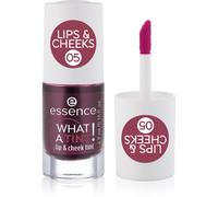 essence WHAT A TINT! blush liquide et brillant à lèvres teinte 05 Velvet Berry 4.9 ml