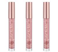essence what the fake! PLUMPING LIP FILLER, Gloss à lèvres, N° 02, Nude, hydratant, avec vitamines, rafraîchissant, brillant, végétalien, sans parfum, sans alcool, sans parabènes, lot de 3 (3x4,2ml)