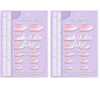 essence what the fake! PRESS-ON NAILS coffret manucure, longue durée, fixant, séchage rapide, naturel, intense (28pcs) (Lot de 2)