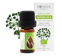 Essences Bulgaria Huile Essentielle d'Angélique Bio 5ml | Angelica archangelica | 100% Pur et Naturel | Non Dilué | Qualité Thérapeutique | Ferme Familiale | Distillé à la Vapeur | Non-OGM| Végétalien