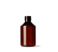 Essenciales - Bouteille en plastique, 200 ml | pour Usage Pharmaceutique et Alimentaire - Pratique et de Qualité Certifiée - Couleur ambre - Bouchon non inclus