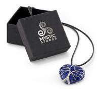 Essenciales Pendentif pierres naturelles - Collier cœur 100 % naturel non traité | Amulette spirituelle | Fait main | Bijou énergétique | Pour méditation Reiki Chakras