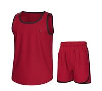 Essenclo E1001-red-11-12 Ensembles-de-vêtements-Shorts, Rouge, 11-12 (Lot de 2) Garçon