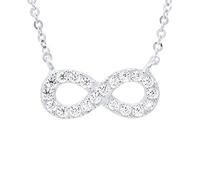 Essens - Collier INFINI - SO PRESTIGE - Oxydes de Zirconium et Argent 925 Millièmes - Longueur Réglable - Bijou Femme