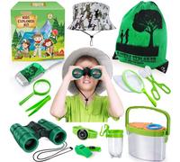ESSENSON Ensemble Explorateur Extérieur Jouets, Kit Exploration, Jumelles Aventurier pour Enfants