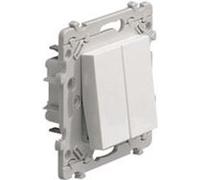 Hager – Interrupteur double Essensya – Blanc – Intérieur – 16 A – 800 W