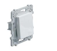 HAGER Essensya poussoir inverseur 1O/1F blanc WE022