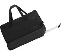 Essential 90 L Travel Trolley Sac De Sport À Roulettes Trolley Avec Poignée Football Handball Fitness Sport - Avec Compartiment Inférieur - Noir