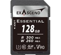 Essential Carte Mémoire Sdxc Uhs-Ii V90 300 Mo/S 64 Go Qualité Cinéma 8K Uhd Jusqu'À 260 Mo/S Vitesse D'Écriture, 300 Mo/S En Lecture Uhs-Ii, Classe 10, U3, V90 Carte Mémoire Sd Pour Appareil Photo