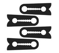 Essential Exteri - Amortisseur de porte de voiture - 4 pièces - En silicone noir - Universel - Protection robuste contre les chocs - Protection des bords professionnelle - Pour portières de voiture