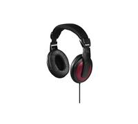 Hama Casque "Basic4Music" (casque circum-auriculaire, bande passante de 20 Hz - 20 kHz, jack 3,52mm mâle, jack 6,35mm mâle, câble extra long de longueur 2 m) Noir/Rouge