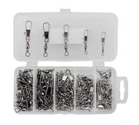 Essential Lot de 100 mousquetons pivotants pour tous les environnements de pêche