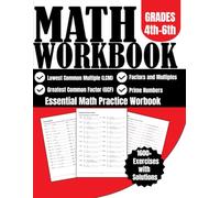 Essential Math Practice Workbook Grades 4th to 6th Grades 1600+ Exercises with Solutions: Lowest Common Multiple (LCM), Greatest Common Factor (GCF), Factors and Multiples, Prime Numbers