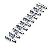 Essential Metric Jeu de clés à douille courtes 6 pans 6 pans 4 mm-14 mm Accessoire pour travaux ménagers mécaniques Outil d'assemblage de meubles