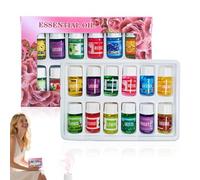 Essential Oil Set - 12x3ml Liquide Fragrance Soluble Eau | Aromatherapy Diffuseur Oils | Mixed Scents Variety Pack For Home Bedroom Car, Humidifier Safe Bottles
