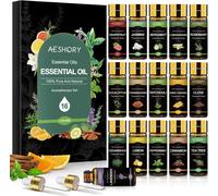Essential Oil Set 16 X 5 Ml,Essential Oil 100% Pure & Natural,Essential Oil For Diffuser,Massage,Bath,Ideal Essential Oils Gift Set For Party