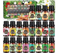 Essential Oil Set,20 X 10ml,Aromatherapy Essential Oils 100% Pure For Diffuser,Massage,Skin & Hair Care-Lavender,Rose,Jasmine,Rosemary