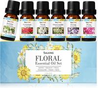Essential Oils,6 X 10 Ml Aromatherapy 100% Pure And Natural,Organic Essential Oil For Diffusers,Jasmine,Geranium,Orange Blossom,Freesia,Honeysuckle,Peony