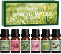 Essential Oils,Spring Essential Oil Kit For Diffusers 6x10ml,Massage,After The Rain,Fresh Cut Grass,Sweet Peas,Pink Geranium,Cherry Blossoms,Gardenia Flowers