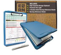 Essential RN Porte-bloc pour infirmières avec rangement, feuilles de triche et stylo lumineux - Porte-bloc pour infirmières de haute qualité avec références en édition infirmière et médicale - Porte-bloc pour infirmière, cadeau parfait pour l'école maternelle