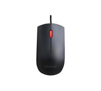 Essential - Souris - droitiers et gauchers - optique - 3 boutons - filaire - USB - noir - FRU