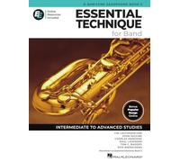 Essential Technique for Band - Saxophone baryton en mi bémol Livre 3 accès EEi | Méthode de saxophone baryton et recueil de chansons avec 250+ leçons en vidéos | Niveau intermédiaire à avancé