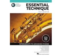 Essential Technique for Band - saxophone ténor en si bémol Livre 3 Ressources EEi en ligne | Méthode Recueil de Chansons avec 250 Vidéos Apprentissage | Niveau Intermédiaire Avancé Étudiants Musiciens