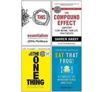 Essentialism, The Compound Effect, The One Thing & Eat That Frog 4 Books Collection Set
