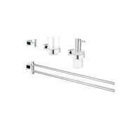 Essentials Cube accessoires salle de bain 4 en 1, Chrome (40847001)