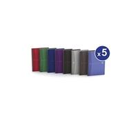 Bloc note papier Oxford Essentials Lot de 5 Cahiers Spirales A5 180p Ligné 7mm Assortis