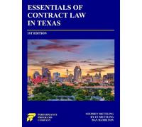 Essentials of Contract Law in Texas - Stephen Mettling - Performance Programs Company LLC - ebook (ePub) - Livre