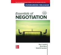 Essentials of Negotiation – 2024 Release ISE – McGraw-Hill Education