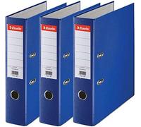 Essentials, Pack De 3 Classeurs À Levier, Bleu Foncé, Dos 75mm, A4, Pp, 624291