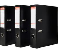 Essentials, Pack De 3 Classeurs À Levier, Noir, Dos 75mm, A4, Pp, 624294