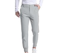 Essentials Pantalon chino pour homme, coupe classique, infroissable, devant plat, extensible, décontracté, affaires, bureau, élégant, léger, confortable, respirant et minimaliste, gris, XL