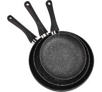 Essentielb - Batterie De Cuisine 3 Poeles Pietra Black