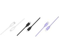 Essentielb - Câble Lightning Pack 3 Câbles Usb-C 1m Blanc/Noir/Mauve