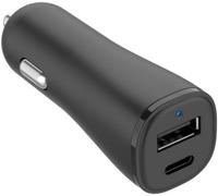 Essentielb - Chargeur Allume Cigare 32w Usb-A + Usb-C Noir