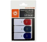 Essentielb - Clé Usb Essentiel B Cle Usb Tripack X 3 64go