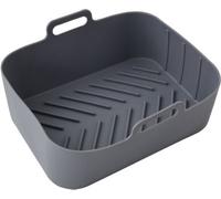 Essentielb - Panier Rectangle En Silicone Réutilisable - Moule Antiadhésif Pour Airfryer Double Bac & Four
